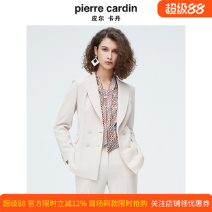 商场同款皮尔卡丹女装简约干练修身都市西服上衣P4144U4022M1