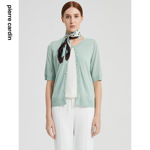 皮尔卡丹女装套头百搭针织衫