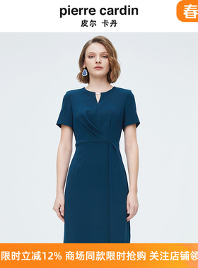 商场同款皮尔卡丹女装简约知性修身时尚连衣裙P4222D4055G0