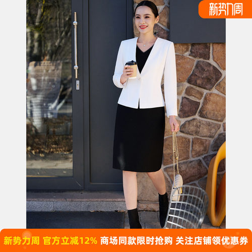皮尔卡丹女26春黑色百搭无袖V领收腰通勤气质连衣裙P51104D4071B0