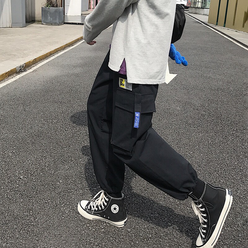 XZ216-K22-P48 S-4XL 2024夏男士休闲拼接立体口袋工装休闲裤 克图片