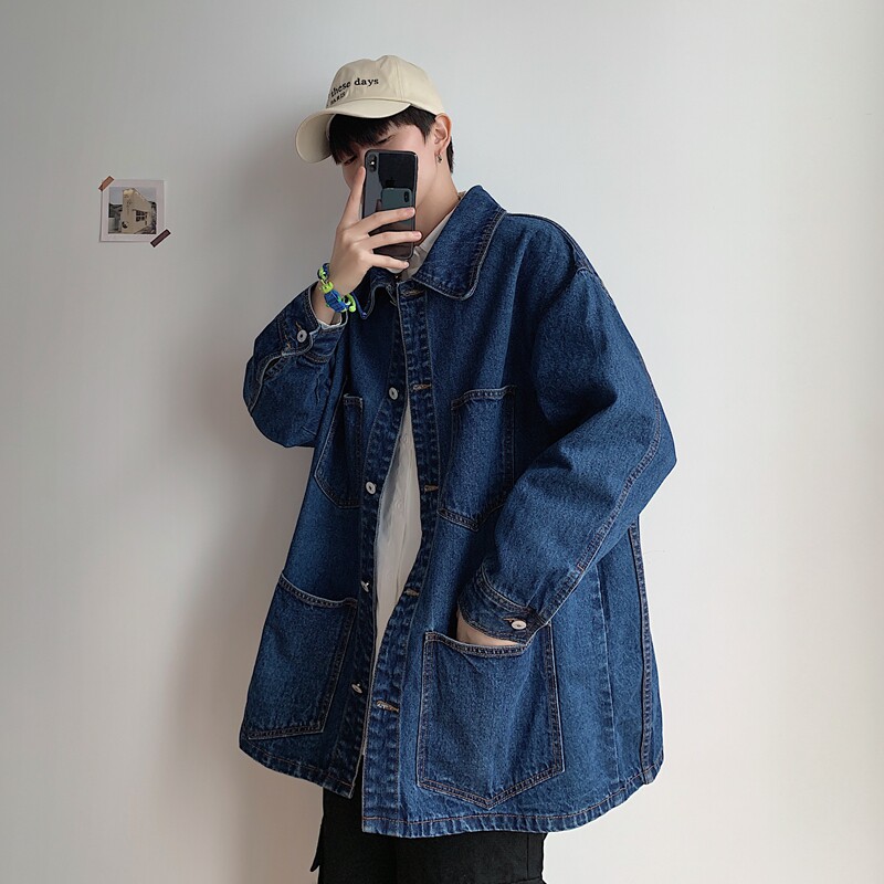 XZ216-JK35-P65S-XL【20春】新男士休闲情侣牛仔外套夹克蓝,男装夹克,星座716