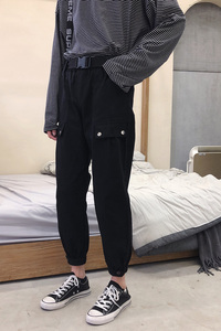 XZ216-K33-P48 2020 夏 新款男中性松紧束脚裤送腰带休闲裤图片