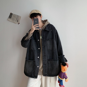 XZ216-JK35-P65 S-XL 【20春】新男士休闲情侣牛仔外套夹克蓝图片