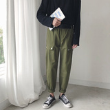XZ216-K33-P482020夏新款男中性松紧束脚裤送腰带休闲裤，男装休闲裤，星座716
