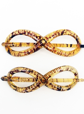 AS正版优质牛筋树脂耐摔发夹八8字扭夹发扣后脑勺盘发马尾辫子