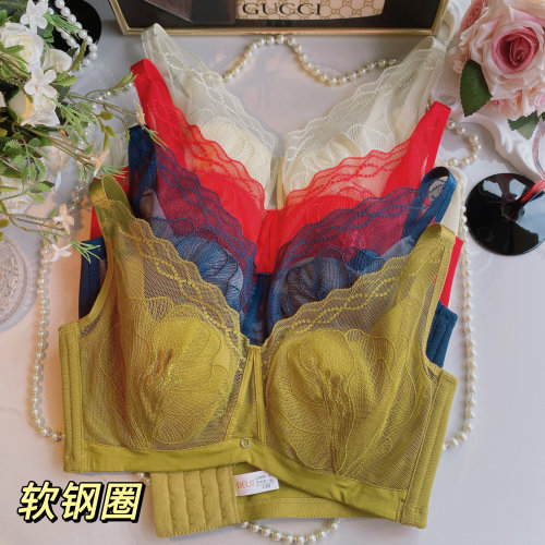 缔x品牌剪标莫代尔超薄兔耳朵BC杯内衣软钢圈聚拢显瘦调整文胸罩