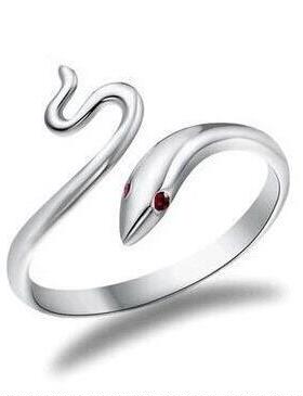 2026新款镀银戒指韩版时尚妩媚美女小蛇单戒尾指环厂家