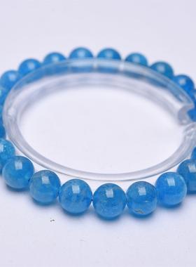 2026富宏珠宝 天然蓝磷辉石手链蓝磷灰石手串饰品水晶彩宝厂家