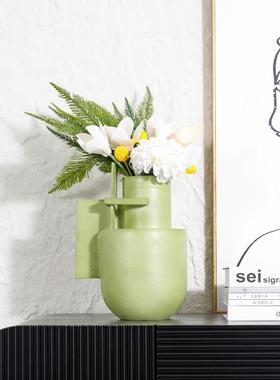 2026创意家居用品干花花瓶树脂工艺品现代简约客厅餐桌花器装饰品