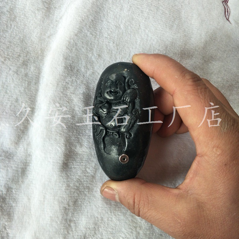 2026墨玉佛手把件墨玉粉玉席图片