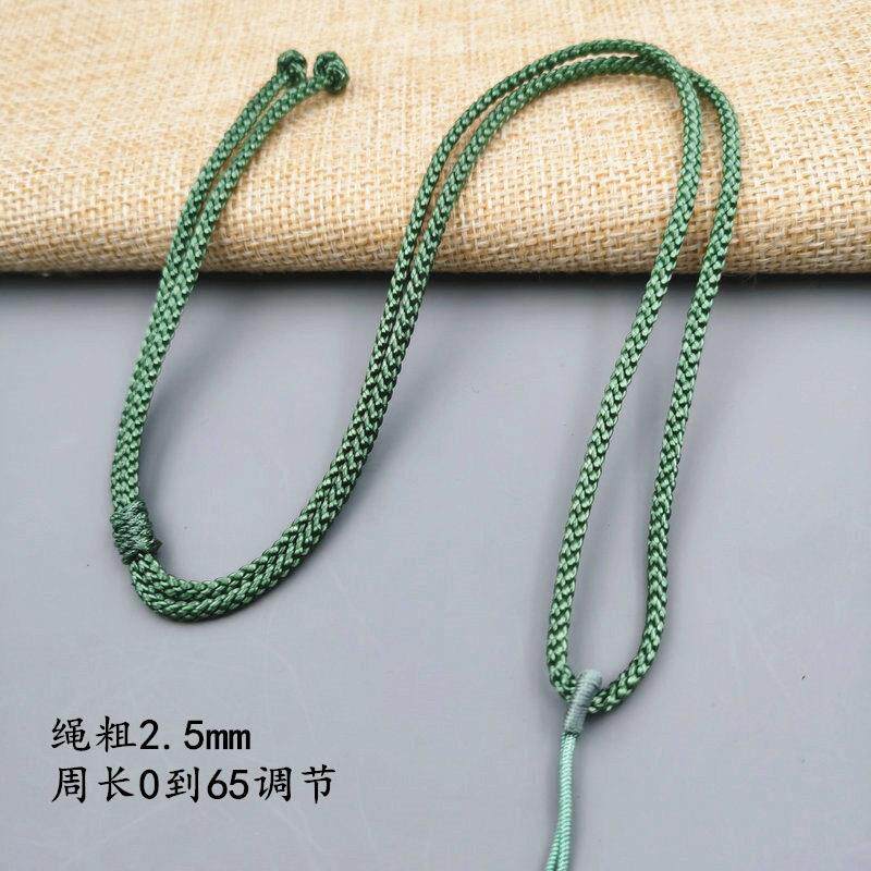 2026简约手工翡翠玉佩吊坠蜜蜡玉坠项链绳件编织绳子批男女发脖子