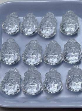 2026天然白水晶布袋狐狸 款式新颖 吊坠diy手牌串饰配件时尚百搭