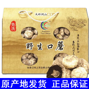 张家口野生口蘑 食用菌干货白口蘑 双合顺坝上特产口蘑组合礼盒装