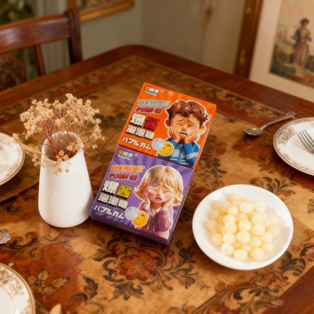 水果味草莓味口香糖清新口气纯手工糖果独立包装香芋配方