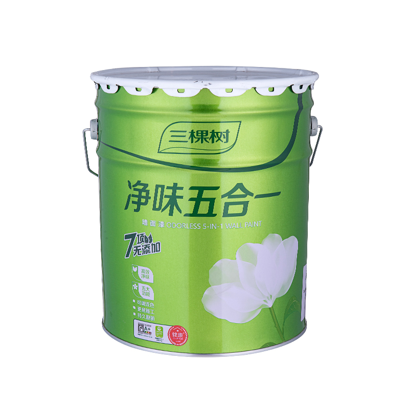 三棵树漆净味五合一墙面漆白色内墙家用乳胶漆室内环保净味无甲醛