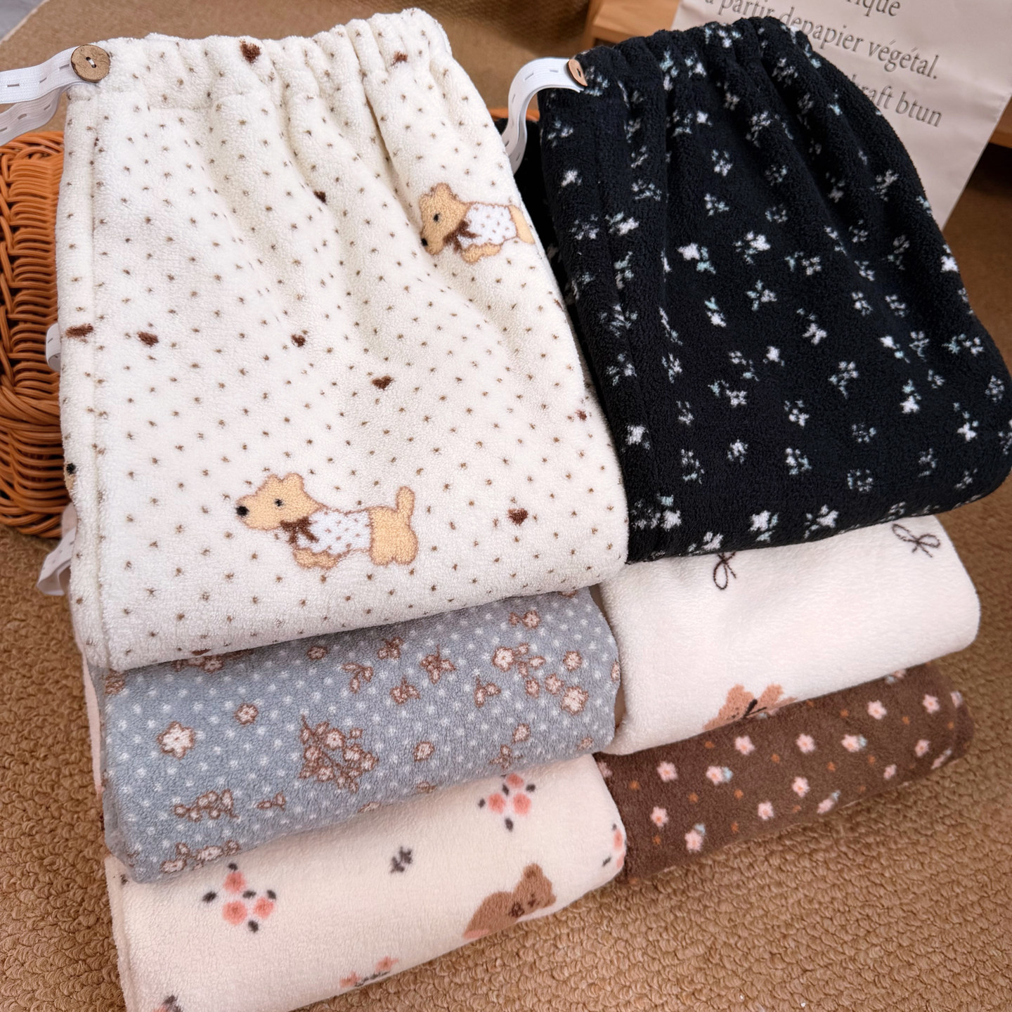 高腰碎花珊瑚绒孕妇睡裤冬季雪莉绒保暖宽松腰围可调休闲家居裤子