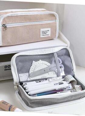Large Capacity Pencil Case Kawaii Canvas Pencilcase School