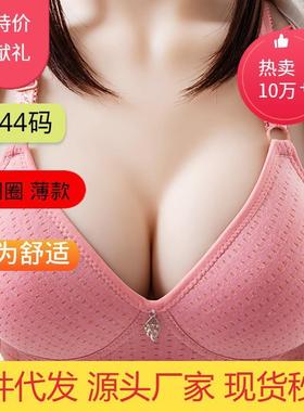 Womens Thin Steel Ringless Bra Plus Size Underwear Soli