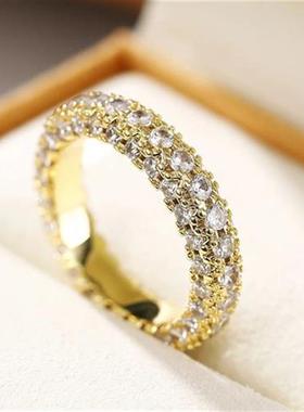 Huitan 2023 rend Gold Color Womens Ring Series with Brillia