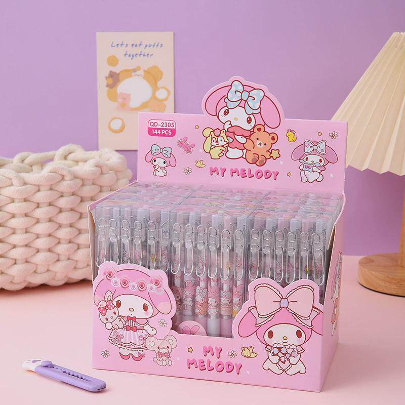 可擦笔按动式中性笔 pupil girl gel pen press erasable cute