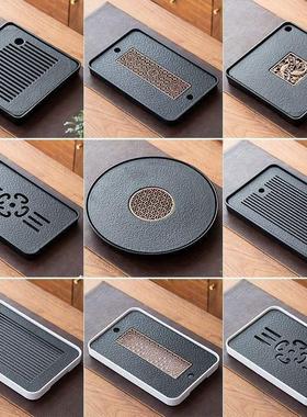 Tea tray, household artificial stone rectangular drainage t