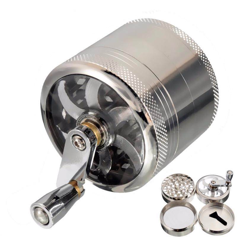 New 4layer Tobacco Grinder Manual Aluminum Herbal Herb Mill