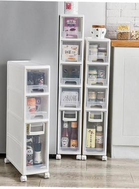 16cm slit storage cabinet Drawer type shelf with wheel toile