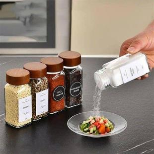 Jar With Labels Seasoning Spice Transparent Bottle0 Set