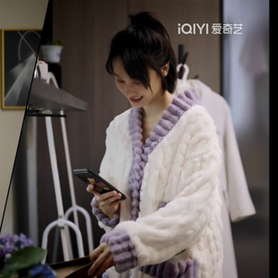 不期而遇的生活沈晶常仕欣同款秋冬睡衣女长款珊瑚绒保暖睡袍套装