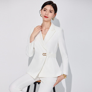 夜色正浓赵玫江疏影同款西装套装女法式休闲西服喇叭裤两件套装女