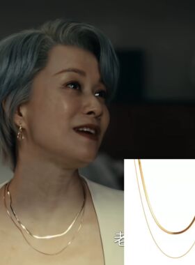 爱情没有神话戴珊倪虹洁同款双层叠戴蛇骨链项链女锁骨链钛钢素链