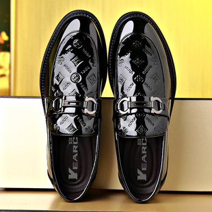 意尔康官方正品优惠券真皮商务正装皮鞋男休闲一脚蹬豆豆鞋