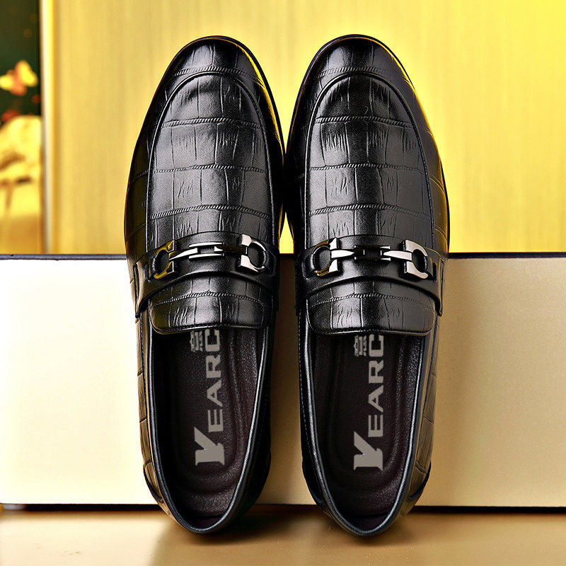 意尔康正品官方优惠券商务正装皮鞋真皮休闲男鞋套脚豆豆鞋