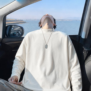 【运费险半高领德绒打底衫长袖t恤男女秋冬加绒加厚内搭纯色上衣