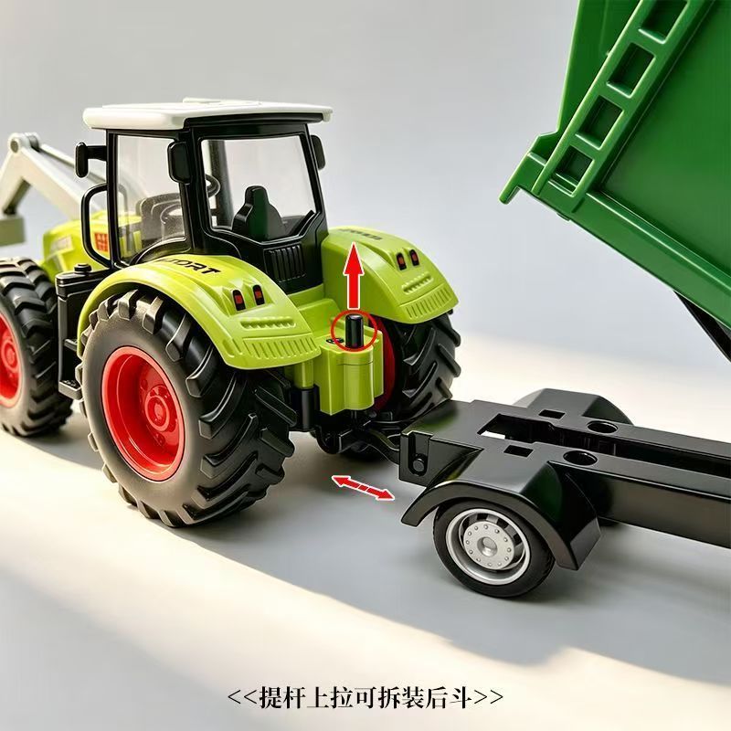 清仓处理出口尾货仿真合金农夫运输车模型拖拉机惯性儿童玩具车