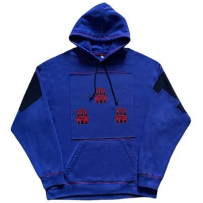 自主 18AW Drain Gang×Castle Hoodie 蓝色经典重磅城堡连帽卫衣