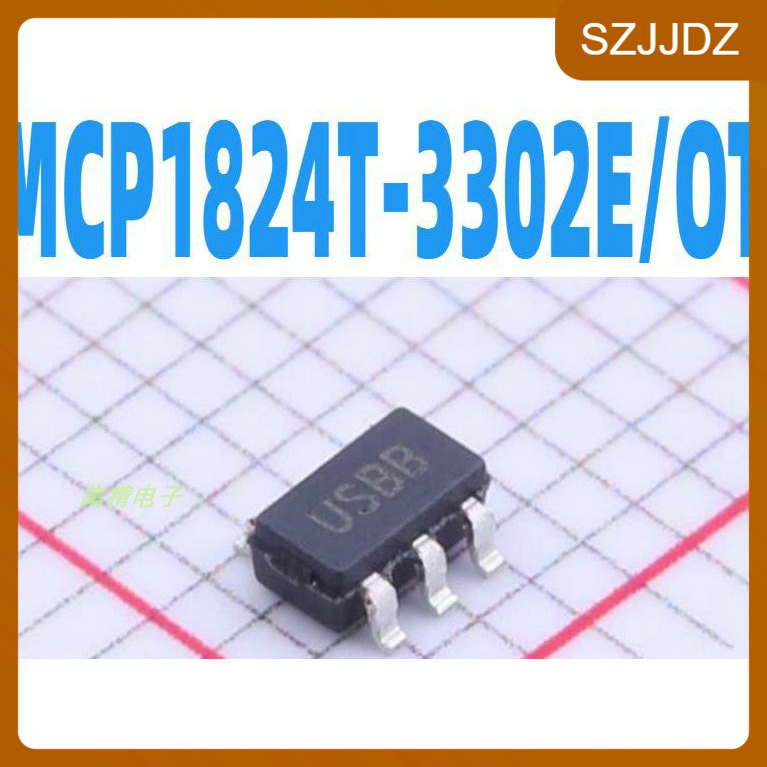 MCP1824T-3302E/OT全新原装SOT23-5丝印：US** 低压差稳压器芯片