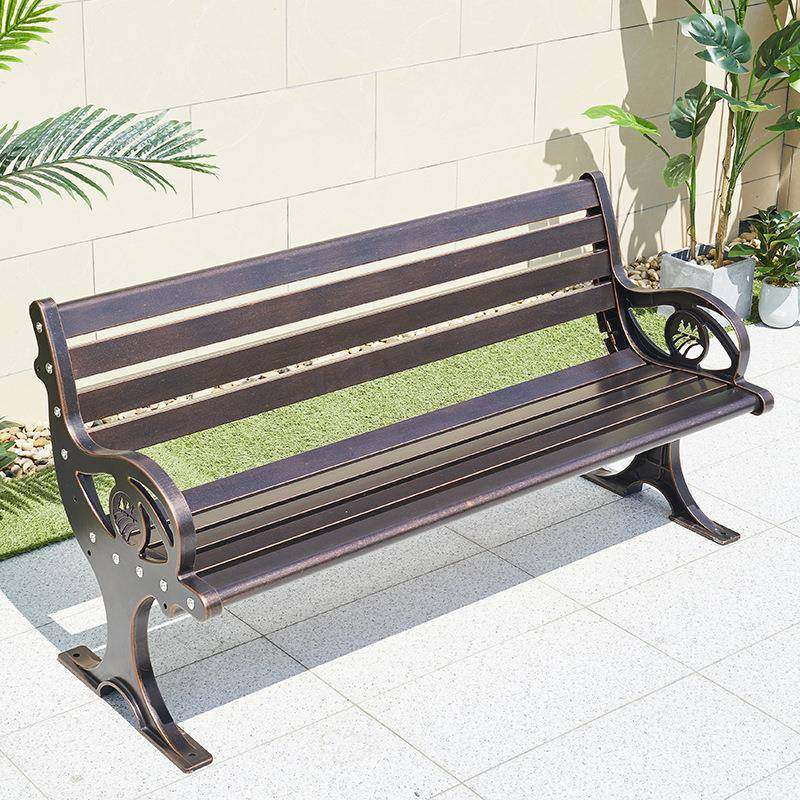 铸铝公园椅户外不锈钢长条凳子休闲广场椅长座椅室外庭院靠背长椅,住宅家具,桌椅套件,淘宝优惠券,粉丝福利购,淘宝优惠卷