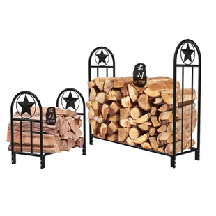 欧式简约铁艺壁炉架柴火架室内室外柴火堆放架子结实耐用装饰防潮