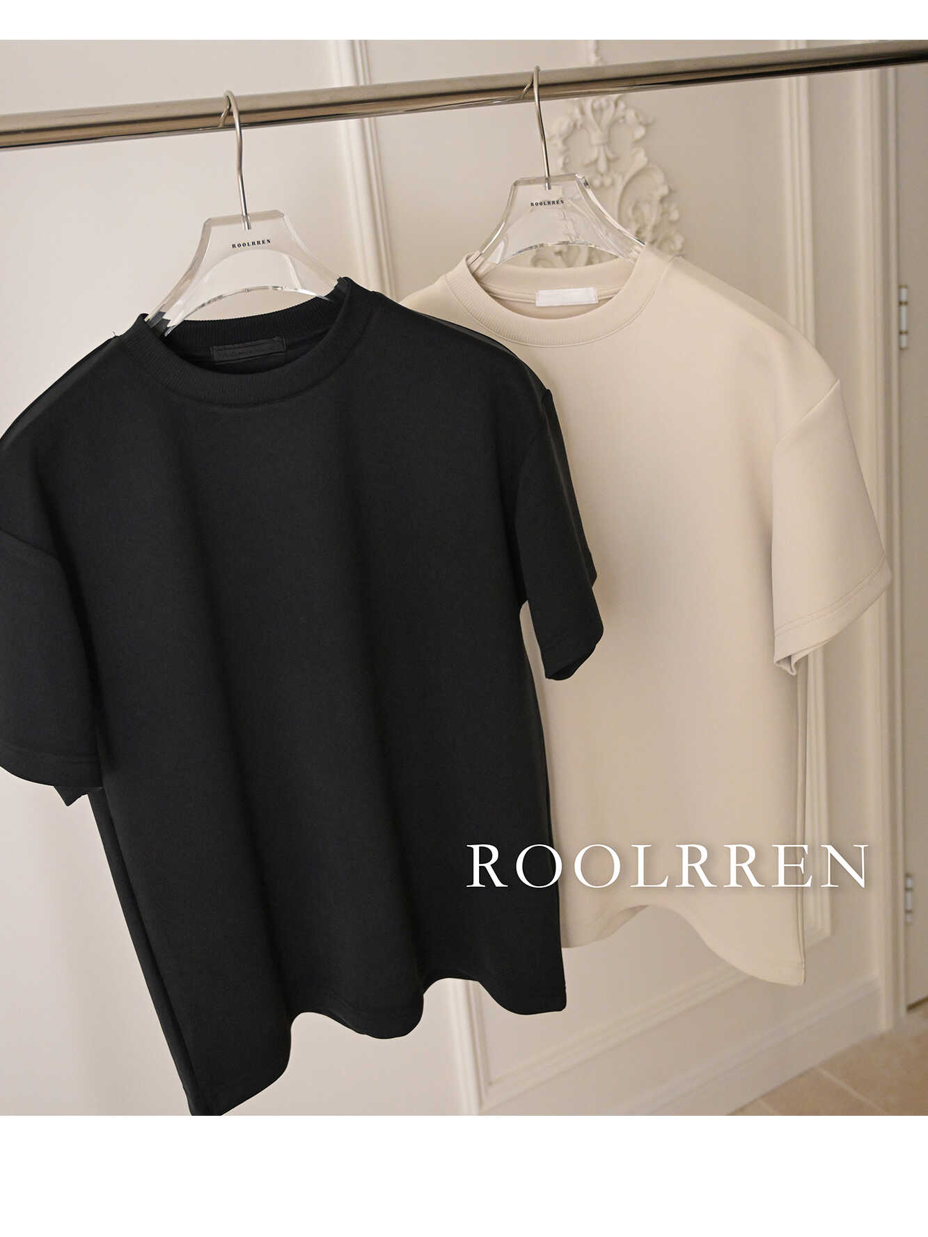 廓形短袖百搭醋酸骨感TEE进口