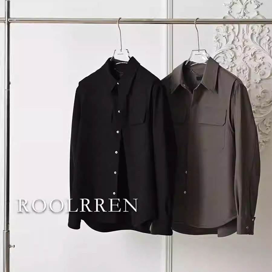纯色抗起球衬衫外套ROOLRREN24AW