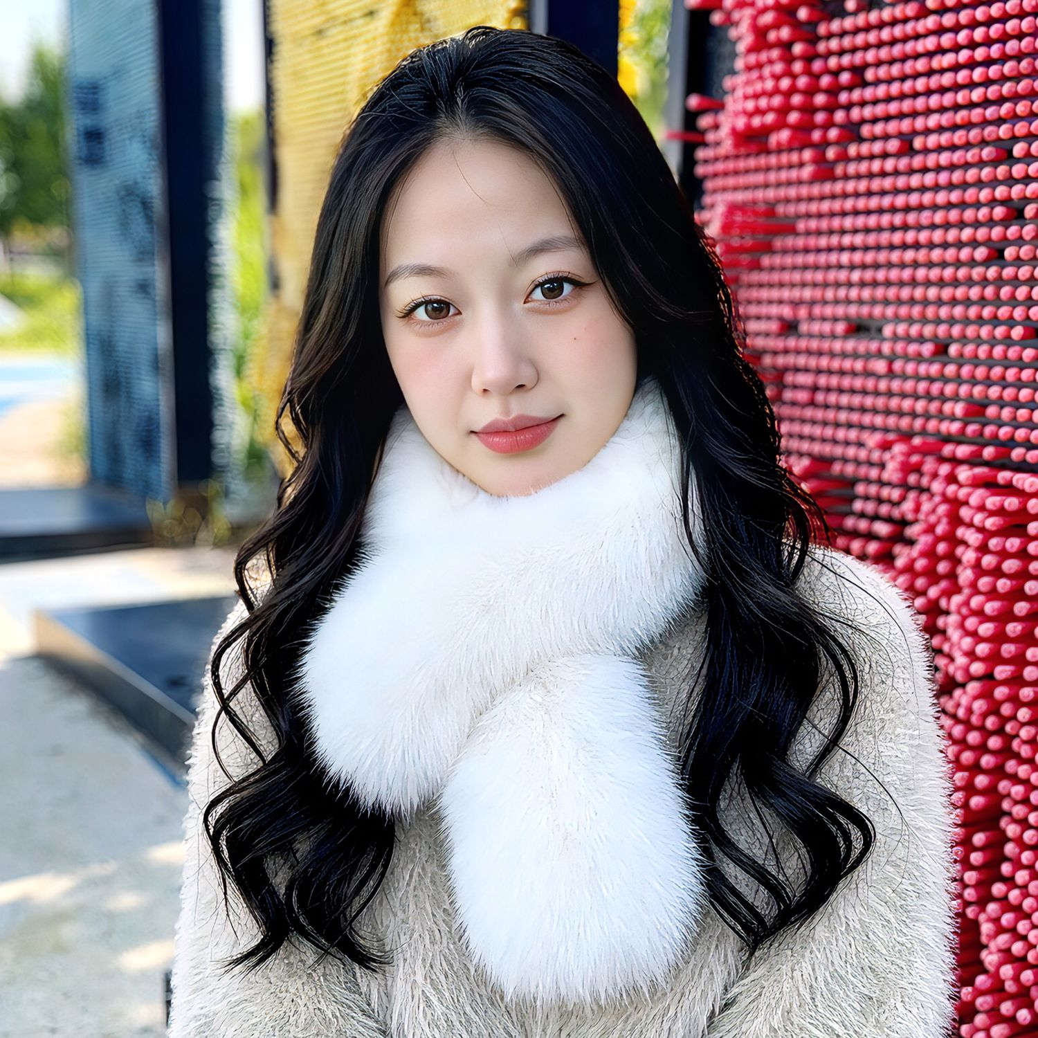 双面加长狐狸毛围脖女冬季仿皮草