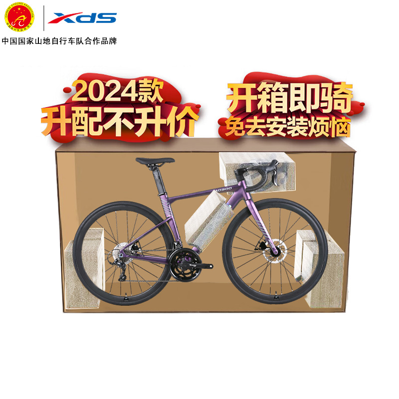 喜德盛2024新品AD300公路自行车全破风车架四培林桶轴花鼓18速 自行车/骑行装备/零配件 公路自行车 原图主图