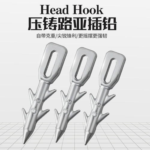 路亚压铸铅锑合金插铅钓组可挂曲柄钩假饵软饵配重厂家