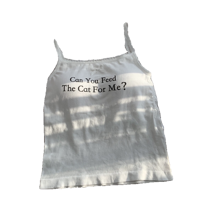 美式字母印花蕾丝边吊带背心内搭