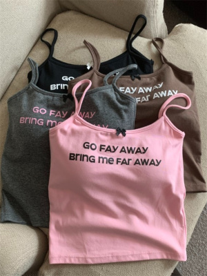 夏日美式蝴蝶结设计吊带背心女