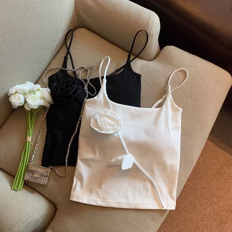 小心机立体感吊带背心带胸垫内搭