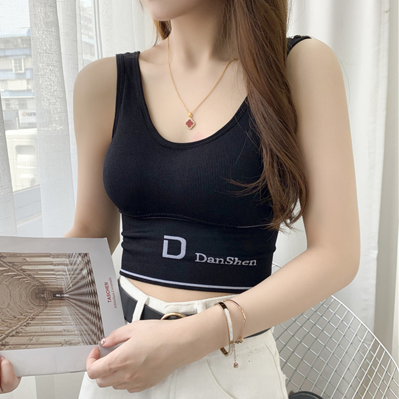 美背外穿打底文胸一体式吊带背心