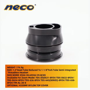 NECO自行车车头碗组轴承ZS56/28.6 ZS56/39.8/30内走线自行车碗组